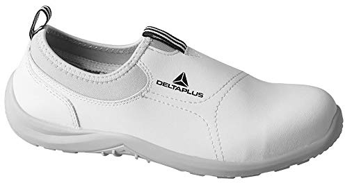 Deltaplus MIAMIS2BC48 S2 SRC Low-Top Microfibre/PU Shoes, White, Size 48, Pack of 10