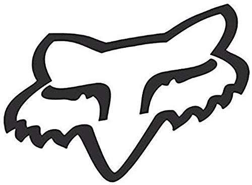 klamottenstore Aufkleber Vinyl Fox Mega Sticker Head 28 inch 71 cm schwarz für Auto, Fenster, Transporter, Garage, Kühlschrank