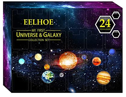 Settoo Weihnachts Countdown Kalender Spielzeug, Universum Galaxy Adventskalender 24 Tage Weihnachts-Adventskalender Space Planet Collections Geschenkbox für Kinder