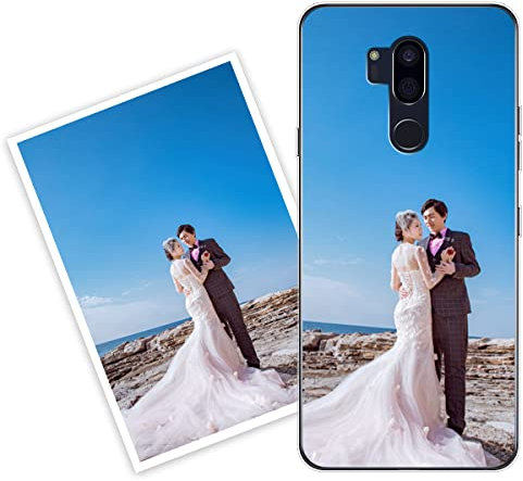 Sunrive Personalisierte Hülle kompatibel mit LG G7 ThinQ Silikon,Transparent Handyhülle Benutzerdefiniert Weicher Etui mit Eigenem Foto Bild Text Individuelle