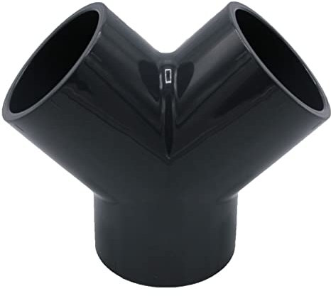 PVC Y-Stück I 50mm I Klebemuffe I PVC-Rohrmuffe mit 3-Anschlüssen I Rohr-Verbindungsstück für PVC-Rohre und PVC-Fittinge I bm166