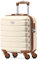 Flight Knight Bagage Cabine Leger a 4 Roues en ABS Rigide Approuve par Plus De 100 Compagnies Aeriennes, Dont Lufthansa, Air France, HOP! Ryanair et easyJet - 45x36x20cm (TSA) Creme/Marron