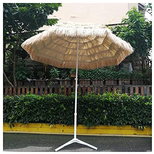 Strand-Sonnenschirm aus Stroh, 220 cm, Strohschirm für den Außenbereich, mit dreieckiger Basis, Raffia-Sonnenschirm für Garten, Pool, Terrasse good