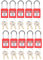Sicherheits-Vorhängeschlösser-Set, 10er-Set, 38 Mm, Sicherheitsverriegelung, Nylon-Verriegelung, Tag-Out-Vorhängeschlösser-Set, Isolationstechnik, Loto-Vorhängeschloss mit 20 (Rot)