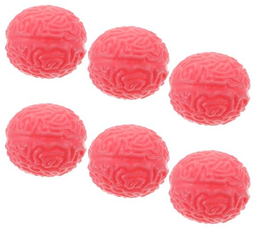 HOOTNEE 6St Gehirn-Stress-Ball Gehirnmodell Druckentlastungsspielzeug Spielzeug für Goodie-Bags Desktop-Gehirne Schreibtisch Requisiten Füllstoff schmücken Ball zum Stressabbau