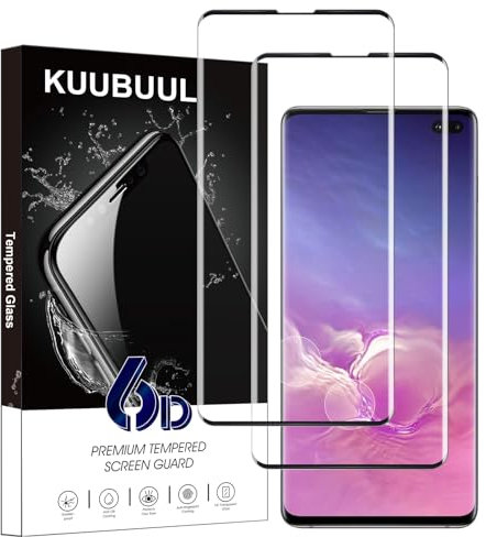 KUUBUUL für Panzerglas Schutzfolie für Samsung Galaxy S10 Plus, [2 Stück][Erkennbarer Fingerabdruck][9H Härte][Blasenfrei][Anti-Kratzer] Gehärtetes Glas für Samsung S10 Plus Displayschutzfolie