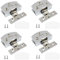 4 Piezas Bisagras Puertas, Bisagra de Aleación de Zinc, Bisagras de Cristal, Bisagras Puertas Madera, Espesor de Sujeción 5-8 mm, Adecuado para Muebles, Vitrinas, Puertas de Cristal (Plata)