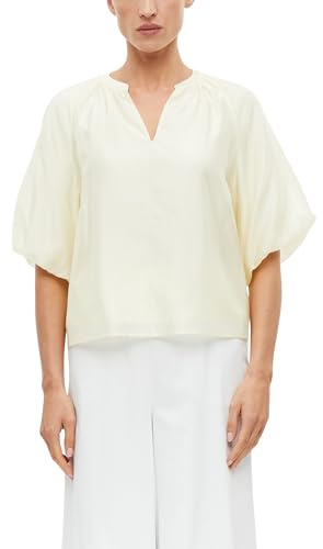 s.Oliver Viskosemix-Bluse im Loose Fit mit Puffärmeln