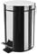 Harbour Housewares 3L Bathroom Bin - Chrome - Round Stainless Steel Pedal Bin Slim Kitchen Rubbish Trash Can Garbage Dustbin with Lid and Inner Liner Bucket