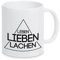 artboxONE Tasse Leben lieben lachen von WAM - Kaffeetasse Typografie