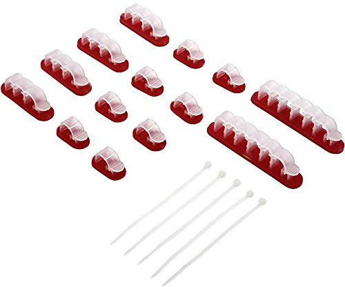 TRU COMPONENTS WCM-Set-TT Kabelhalter selbstklebend 1386629-1 Transparent 19 St.