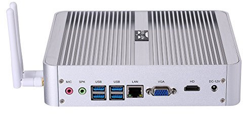 Partaker Fanless Mini PC, Powerful Mini Desktop Computer, Intel i5 8250U 8th Gen 4 Cores CPU, 32GB DDR4 Ram，512GB SSD,4096x2304, HDMI, LAN, VGA, 4xUSB 3.0, Windows 10 Pro