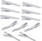 100 Stück Krokodil Alligator Haarspangen 45mm Metall Alligator Zinke Clips Non Slip DIY Haarklammern für Damen und Mädchen Basteln, Silber