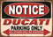 ECONG Ducati Metal Wall Sign Tin Signs Warning Hanging Vintage Art Foil Poster Animal Band Building Painting Celebrity Bar Cafe Garden Public Gift