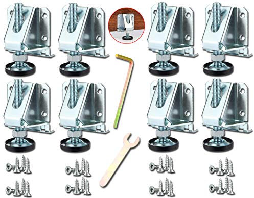 8pcs M10 Schwerlast Einstellbar Nivellierer, Möbel Leveler, Einstellbare Füße Set, Möbel Nivellierfüße Gewindefüße, Langlebig Und Einfach Zu Bedienen Für Tisch, Regale, Schrank, Werkbank Usw.