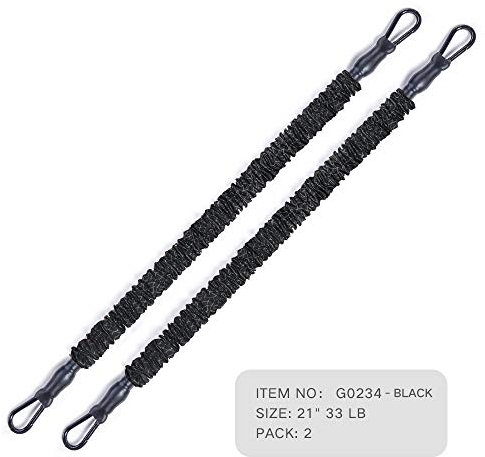 INNSTAR Widerstandsbänder, Zubehör, Übungsbänder, Aufsatz, Fitness-Griffe, Workout-Stange für Zuhause, Fitnessstudio, Ganzkörpertraining (Kniebeugenband, schwarz, 15 kg), 55 cm