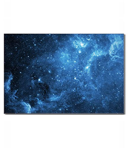 Banjado Glas Magnettafel 120x80cm - Magnetwand und Memoboard für Küche, Büro, Kinderzimmer - Inkl. 4 Magnete & Montageset - Universum