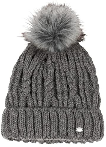 PIKEUR Damen Mütze mit Fell-Imitat-Bommel Herbst/Winter 2021