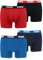 PUMA Herren Boxershorts Unterhosen 100004386 4er Pack, Wäschegröße:M, Artikel:-420 True Blue + 786 red/Black