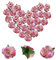 Azexcy 50 Pz Teste di Rosa Artificiale di Seta, Rose Finte Teste di Fiori Artificiali Seta Finte Piccole per Decorazioni Matrimonio Festa, Rosa