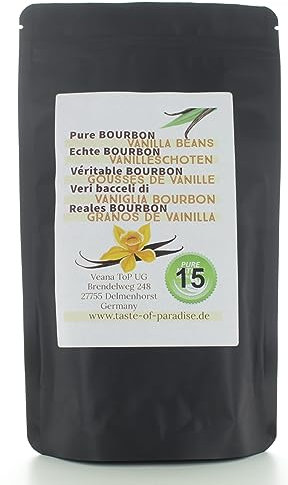 Baccelli di vaniglia Bourbon (15 pezzi – 10 – 11 cm) Top Gourmet qualità – Grado A 100% naturale dal Madagascar