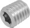 SECCARO Gewindestift mit Kegelkuppe M6 x 8 mm, Edelstahl V2A VA A2, DIN 913 / ISO 4026, Innensechskant, 20 Stück