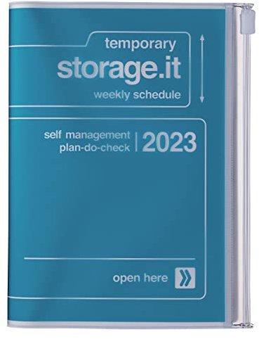 MARK'S 2022/2023 Taschenkalender A6 vertikal, Storage it, Navy: Von September 2022 bis Dezember 2023