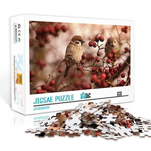 1000 Teile Puzzle für Erwachsene Spatz Puzzle Herausforderung Spiel Unterhaltung Spielzeug Geschenk 75x50cm Puzzle für Erwachsene 1000 Teile