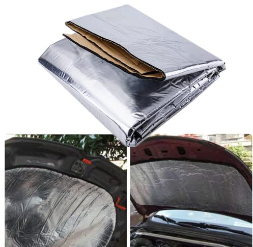 CiCixixi Alfombrillas Aislantes para Coche 1.4 x 1M Paneles Aislantes Termicos Aislante Térmico Acústico Insonorización Estera de Aíslamiento para Aislamiento Impermeables e Ignífugas