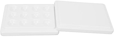 Aquarell, Farbtablett Paletten, 12 Wells Porzellan, Staubdichte Weiße Aquarell Nagelkunstmalerei