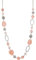 Bulinlin Silber Perplen Lang Kette für Damen Boho Statement Chain Halskette Modeschmuck Geburtstagsgeschenke für Frauen (52-Pink)
