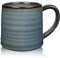SECELES 500ml Large Ceramic Coffee Mugs Tea Cup, 18 Oz Handmade Kiln Change Glaze Coffee Cups with Large Handle for Coffee Cocoa Milk Tea Water Drink, Microwave Dishwasher Safe (Mist Blue)