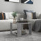FIRBNUS Coffee Table 40x40x30 cm Beistelltisch Holz Couchtische Wohnzimmertisch Modern Design Tisch Wohnzimmer für Couch Quadratisch Robust Haltbarkeit Betongrau Holzwerkstoff Metall