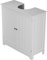 Lucn Mueble de baño para debajo del fregadero con doble puerta y estante ajustable, organizador tradicional para ahorrar espacio