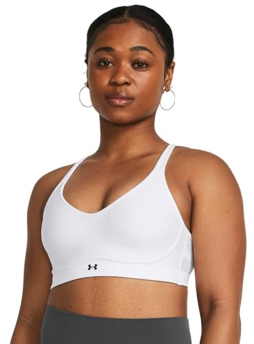 Under Armour Damen Ua Infinity Low 2.0 Bra Sport-BH, Undurchsichtige, Weiß/Schwarz, M