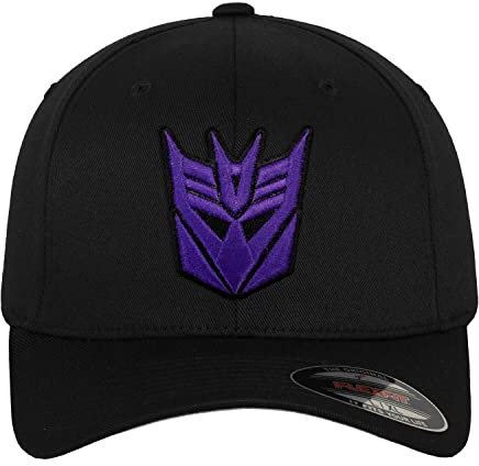 Transformers Offizielles Lizenzprodukt Decepticon 3D Patch Flexfit Baseball Cap (Schwarz), Large/X-Large
