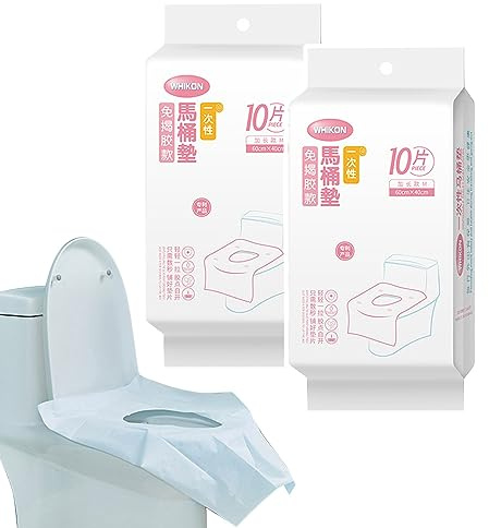20Pcs Disposable Toilet Seat Covers - Extra Large Waterproof & Soft Toilet Seat Protectors for Travel, Public Toilets | Family-Friendly, Portable Hygiene Solution for Kids, Adults & Pregnancy (Pink