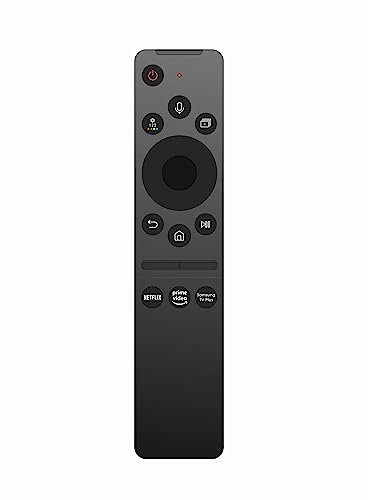 Samsung Télécommande de rechange pour Smart TV avec contrôle vocal Support pour tous les téléviseurs incurvés Samsung LED QLED 4K 8K 3 boutons raccourcis Netflix Samsung TV Plus Prime Video