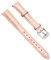 Chlikeyi Uhrenarmband Damen-Uhrenarmband aus Leder, Rosa Silber, 12 mm