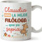 MUGFFINS Tazas Personalizadas para FILÓLOGA mujer - En Español - Mejor que yo Sepia - 11 oz / 330 ml - Regalo Personalizable original y divertido