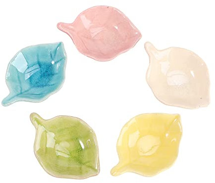 IMIKEYA 5pcs Beauty Spa Bowl Spa Essential Oil Bowls Dip Bowls Wax Warmer Plate Jewelry Dish Tray Small Jewelry Dish Appetizer Plate Ceramic Dipping Saucer Container Porcelain Insulation