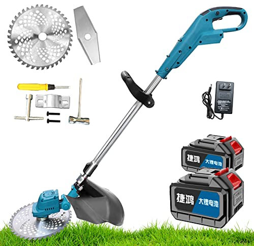 Suuim Weed Eater, Weed Eater 24 V 6 Ah Li-ION alimenté par Batterie sans Fil, débroussailleuse, Tondeuse à Gazon légère télescopique réglable avec