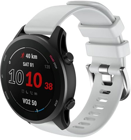 ISABAKE 20mm Armband für Garmin Forerunner 245/Forerunner 645/Forerunner 55/ Forerunner 158, Silikon Uhrenarmband Ersatzarmband für Vivoactive 5 / Vivoactive 3 / vivomove HR/Venu 2 plus/Approach S40