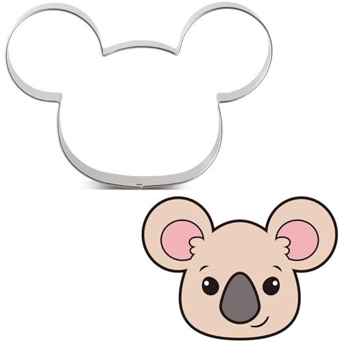 LILIAO 12,7 cm Koala-Gesicht Ausstechform Sandwich-Ausstecher, Edelstahl