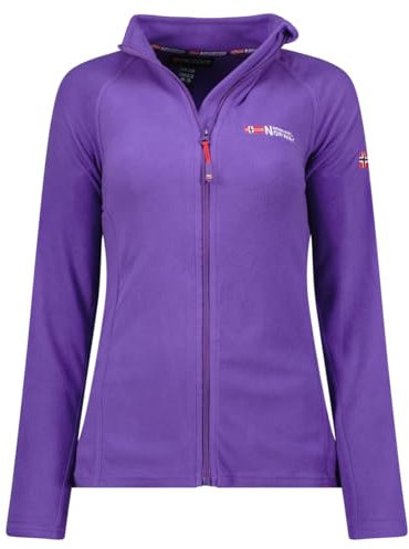 Geographical Norway Tug Lady Fz - Polaire Fine Femme Chaude Fermeture Zip - Veste Automne Hiver Printemps Chaud Femmes - Longues Manches Vetement Pull Fourrure Doux Confort (VIOLET XXL)