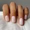 JUSTOTRY Lot de 24 faux ongles à coller - Courts, laiteux - Couleur unie - Carrés - Motif à presser - Manucure française - Pour femme