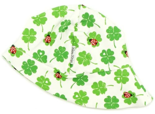 Kleine Könige Sonnenhut Sommer Mütze Baby Mädchen · Modell Marienkäfer Glücksklee Lucky Ladybug Lemon · Ökotex 100 Zertifiziert · Größe 122/128