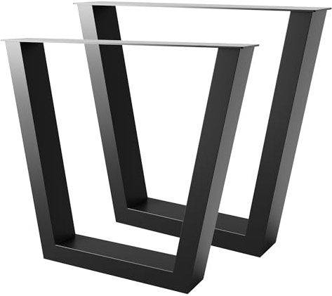 MetaloPro 2 Stück Tischbeine-Metall Extreme Schwarz 72cm – Tischkufen
