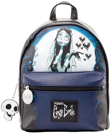 Pyramid International Corpse Bride modischer Rucksack – luxuriöses Kunstleder, einzigartiges Futter, passendes Reißverschluss-Zubehör, Innen- und Außentaschen, langlebig und stilvoll, eine tolle Wahl