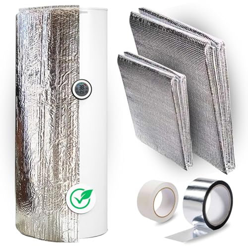 AISLAMIENTO para termos eléctricos hasta 300L – Kit completo con cinta adhesiva doble cara y aluminio – Reduce las pérdidas de calor y ahorra energía